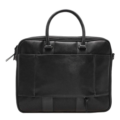 Black - Back - Ted Baker Faux Leather Document Bag