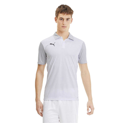 White-Grey - Side - Puma Mens TeamGoal 23 Sideline Polo Shirt