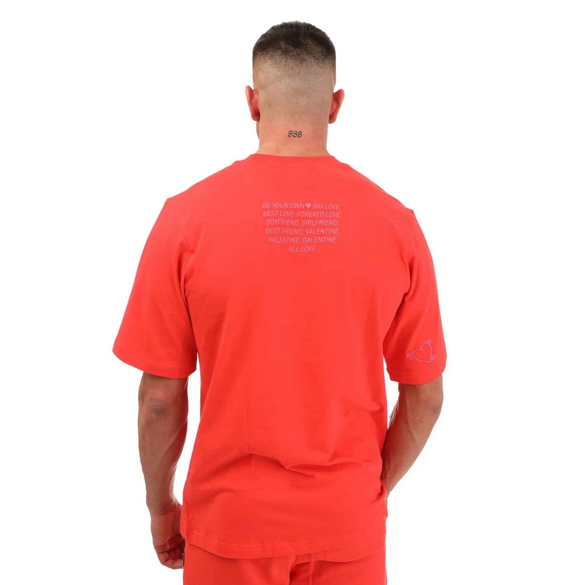 Red - Back - Adidas Mens Valentine`s Day T-Shirt
