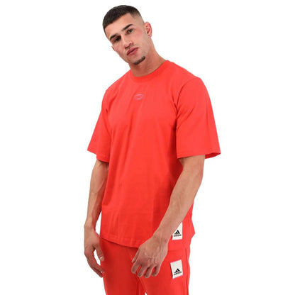 Red - Front - Adidas Mens Valentine`s Day T-Shirt