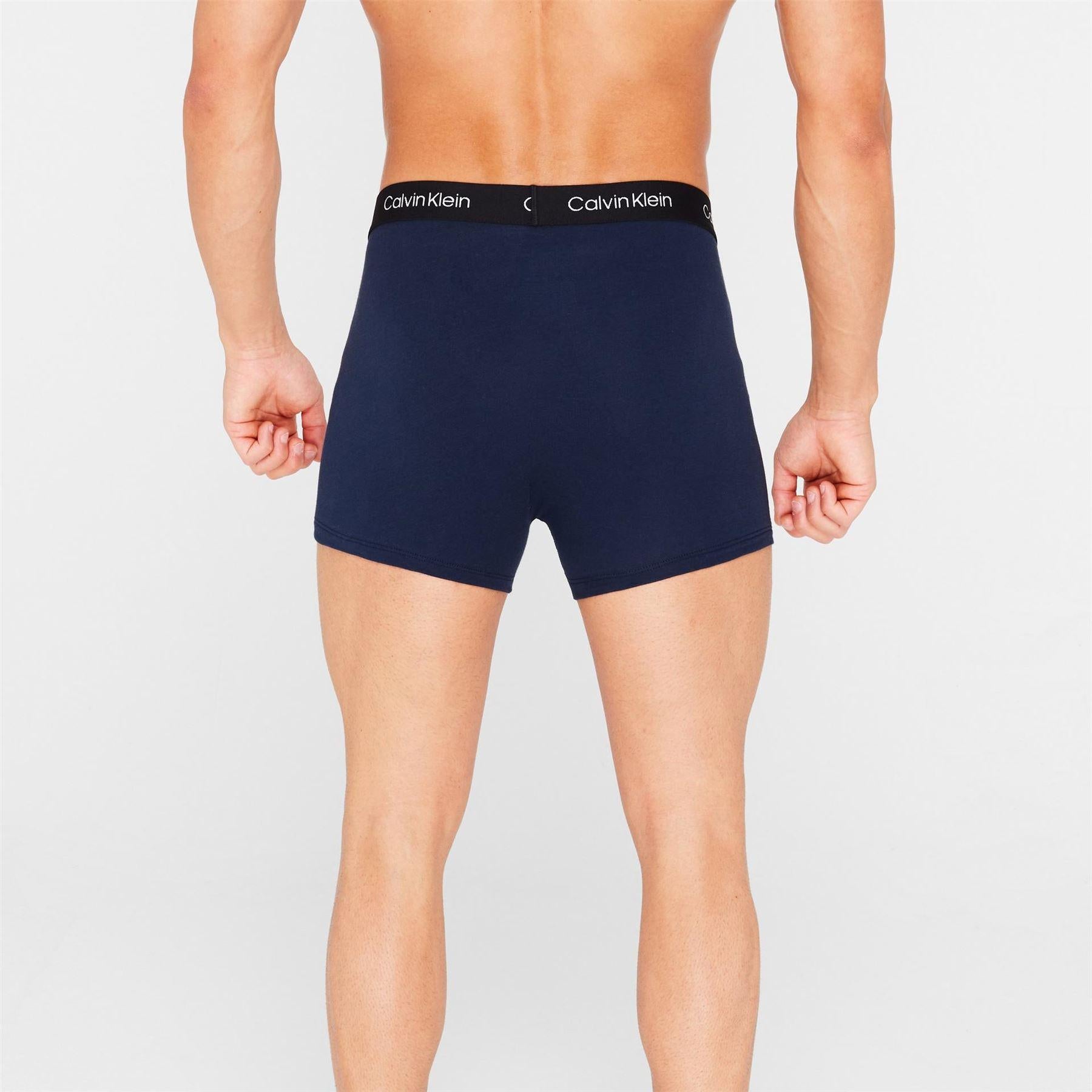 Navy - Side - Calvin Klein Mens Underwear (Pack of 2)