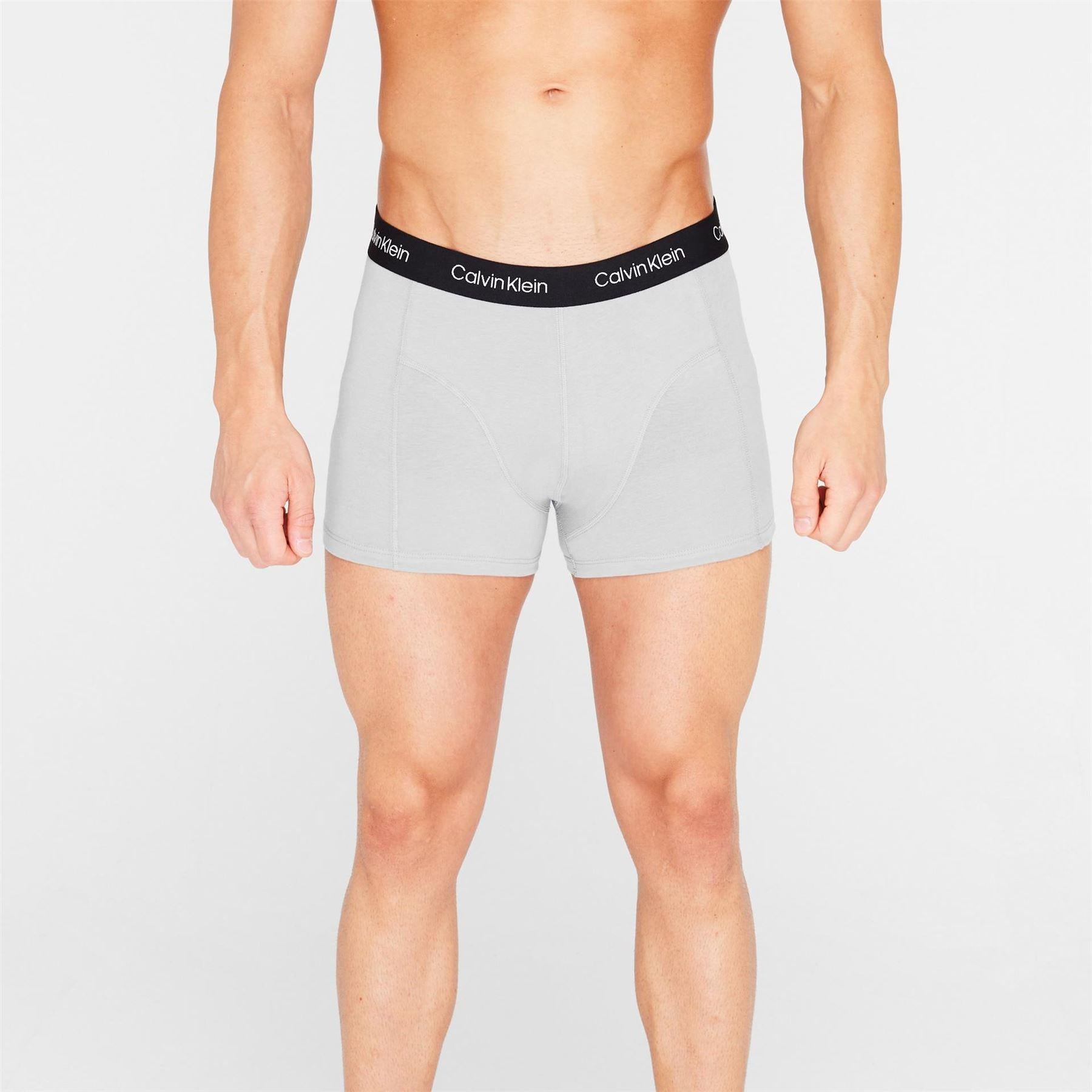 Grey - Back - Calvin Klein Mens Underwear (Pack of 2)