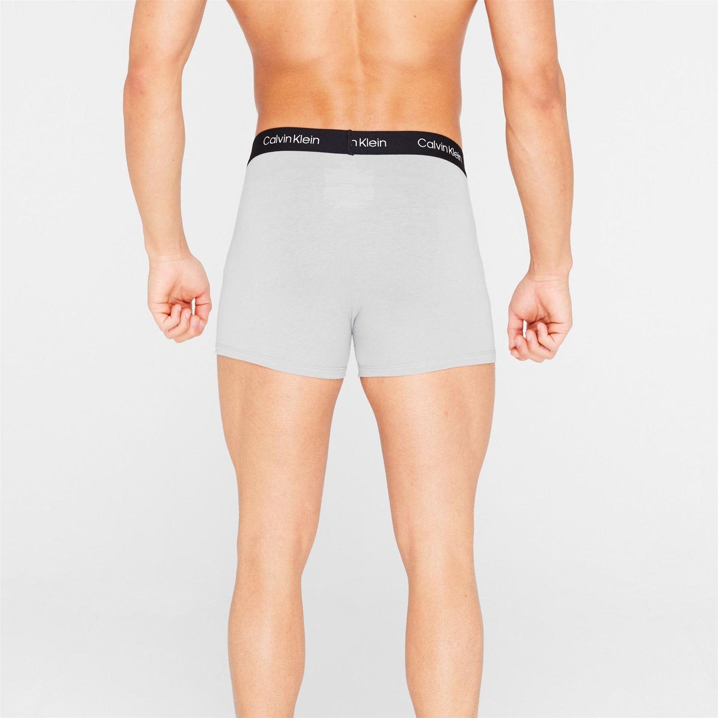 Grey - Side - Calvin Klein Mens Underwear (Pack of 2)