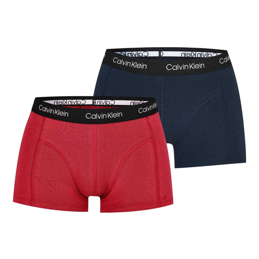 Navy-Red - Front - Calvin Klein Mens Underwear (Pack of 2)