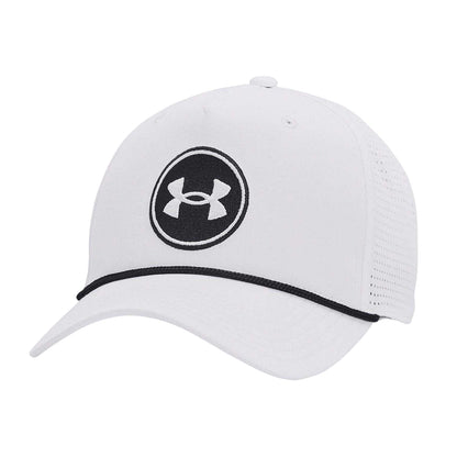 White - Front - Under Armour Mens Drive Rope Snapback Cap