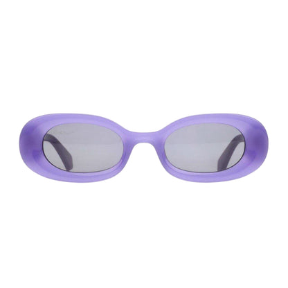 Dark Purple - Back - Off White Logo Sunglasses