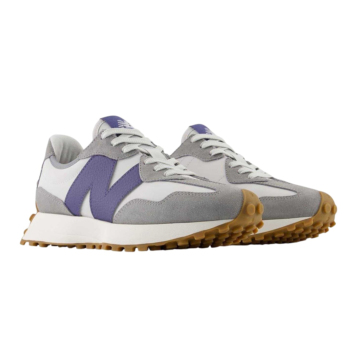 Slate - Side - New Balance Unisex Adult 327 N Suede Flat Trainers