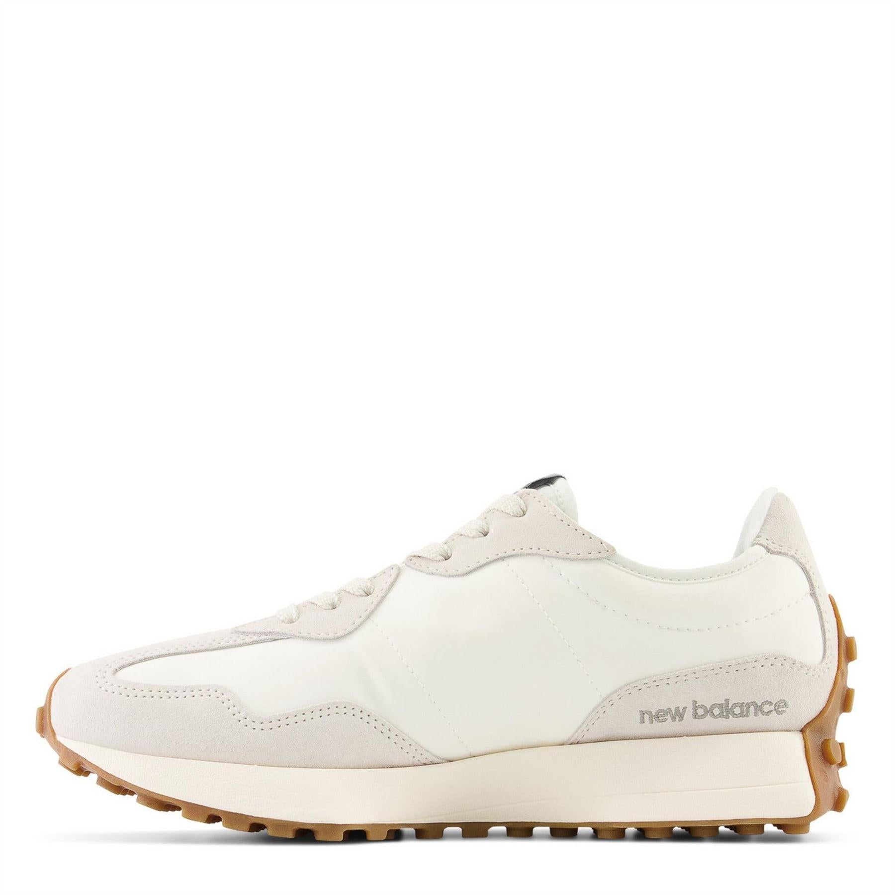 White-Grey - Back - New Balance Womens-Ladies 327 Logo Suede Trainers