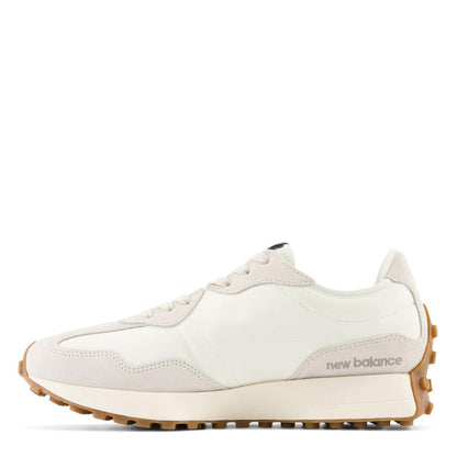 White-Grey - Back - New Balance Womens-Ladies 327 Logo Suede Trainers