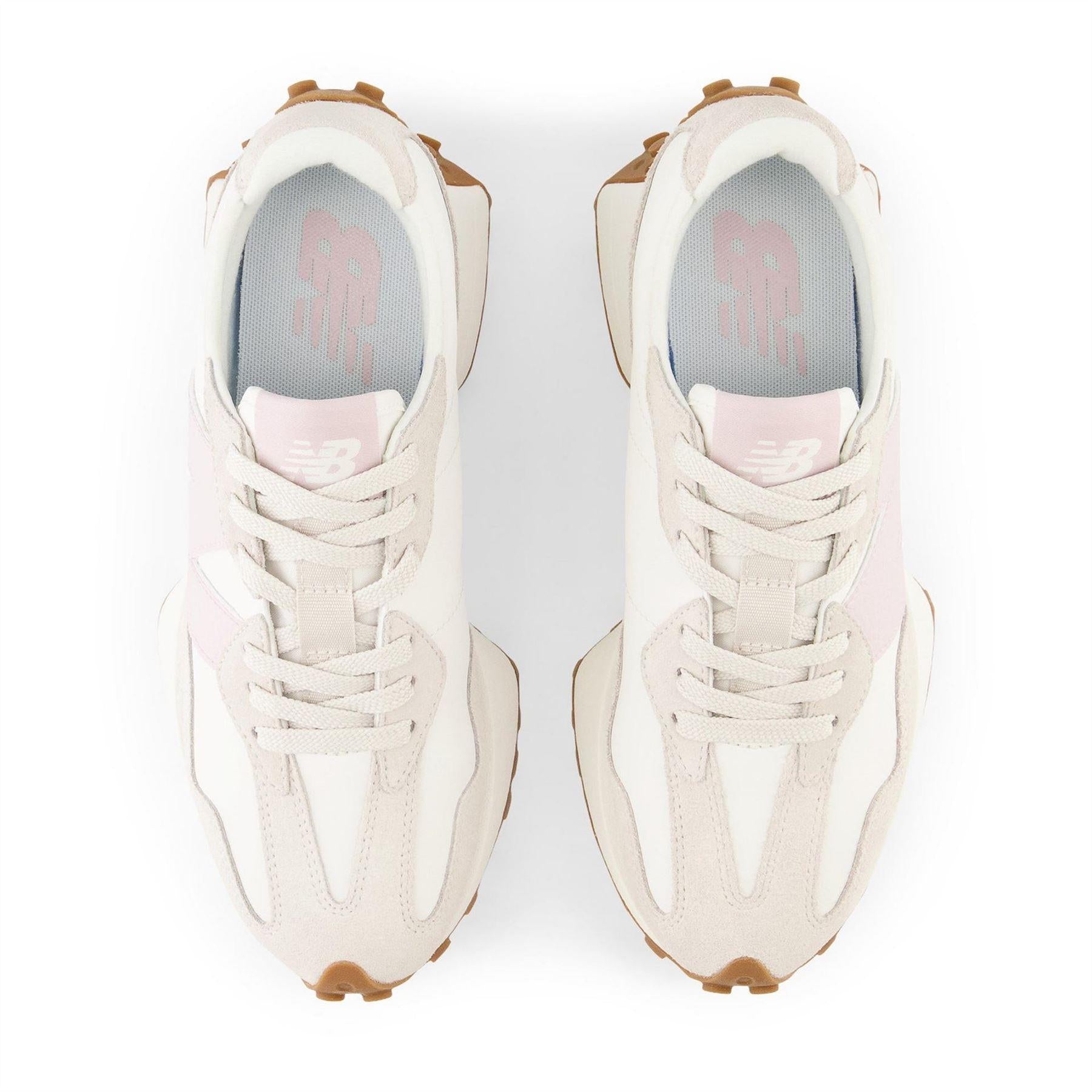 Moonbeam - Back - New Balance Womens-Ladies 327 Logo Suede Trainers