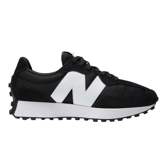 Black - Front - New Balance Unisex Adult 327 N Suede Flat Trainers