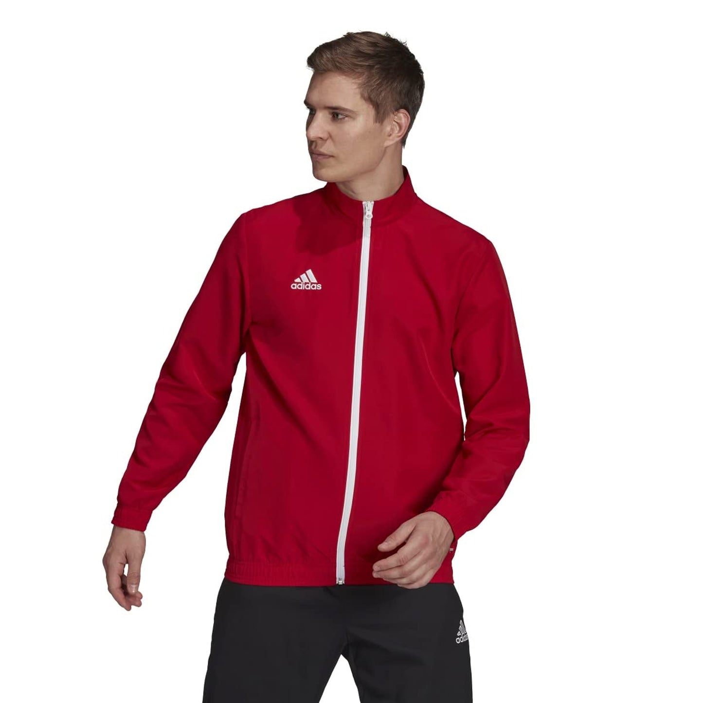 Team Power Red - Side - Adidas Mens Entrada 22 Track Jacket