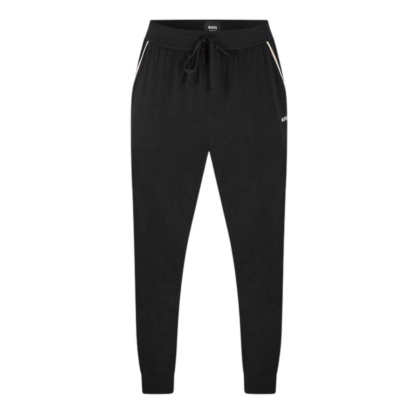 Black - Front - Boss Mens Unique Stripe Detail Joggers