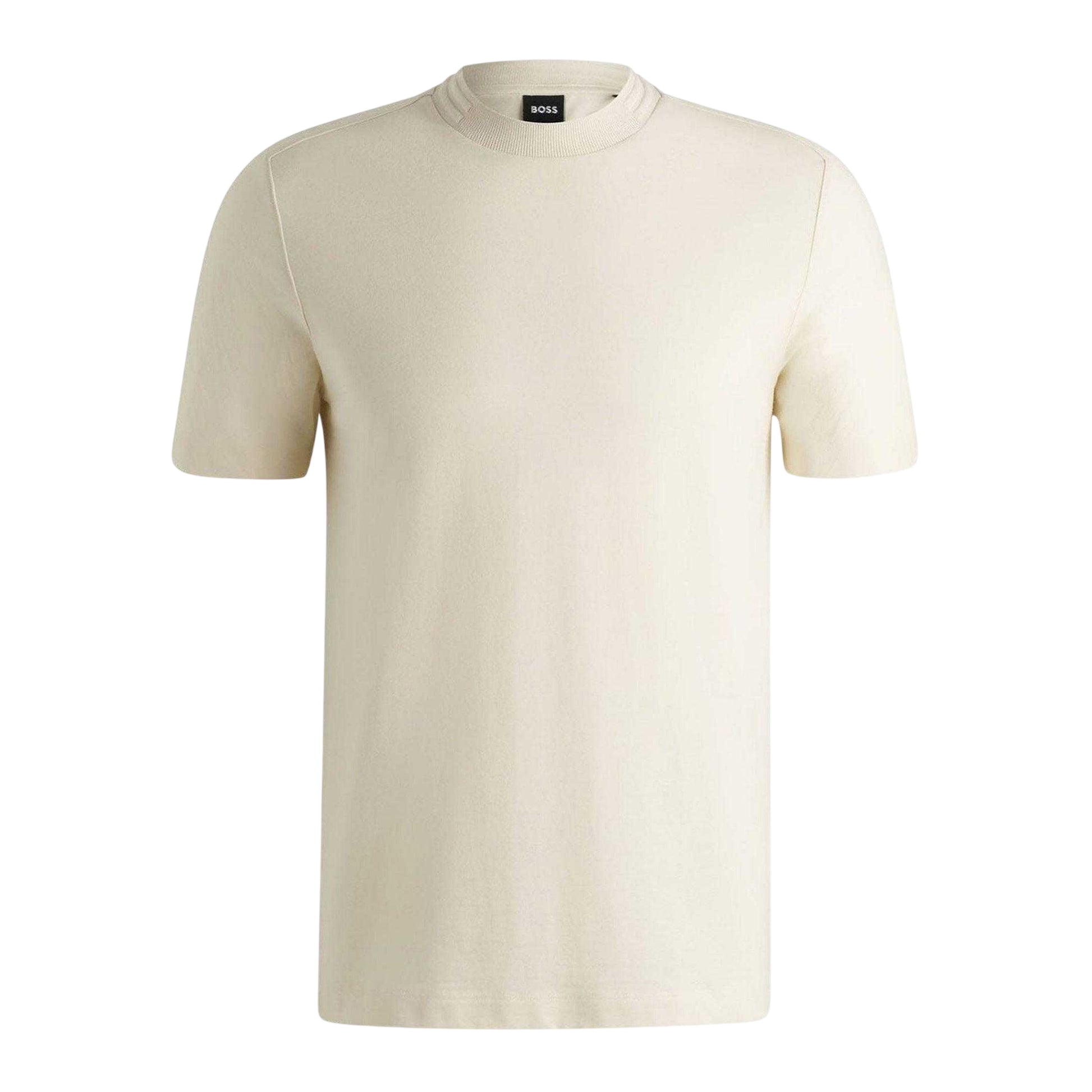 White - Front - Boss Mens Thompson Regular T-Shirt