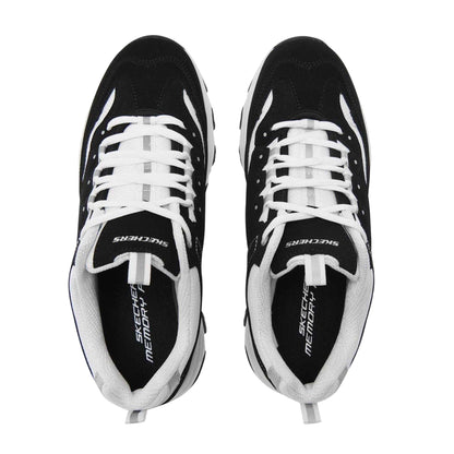Black-White - Lifestyle - Skechers Womens-Ladies Icon Dlite Leather Trainers