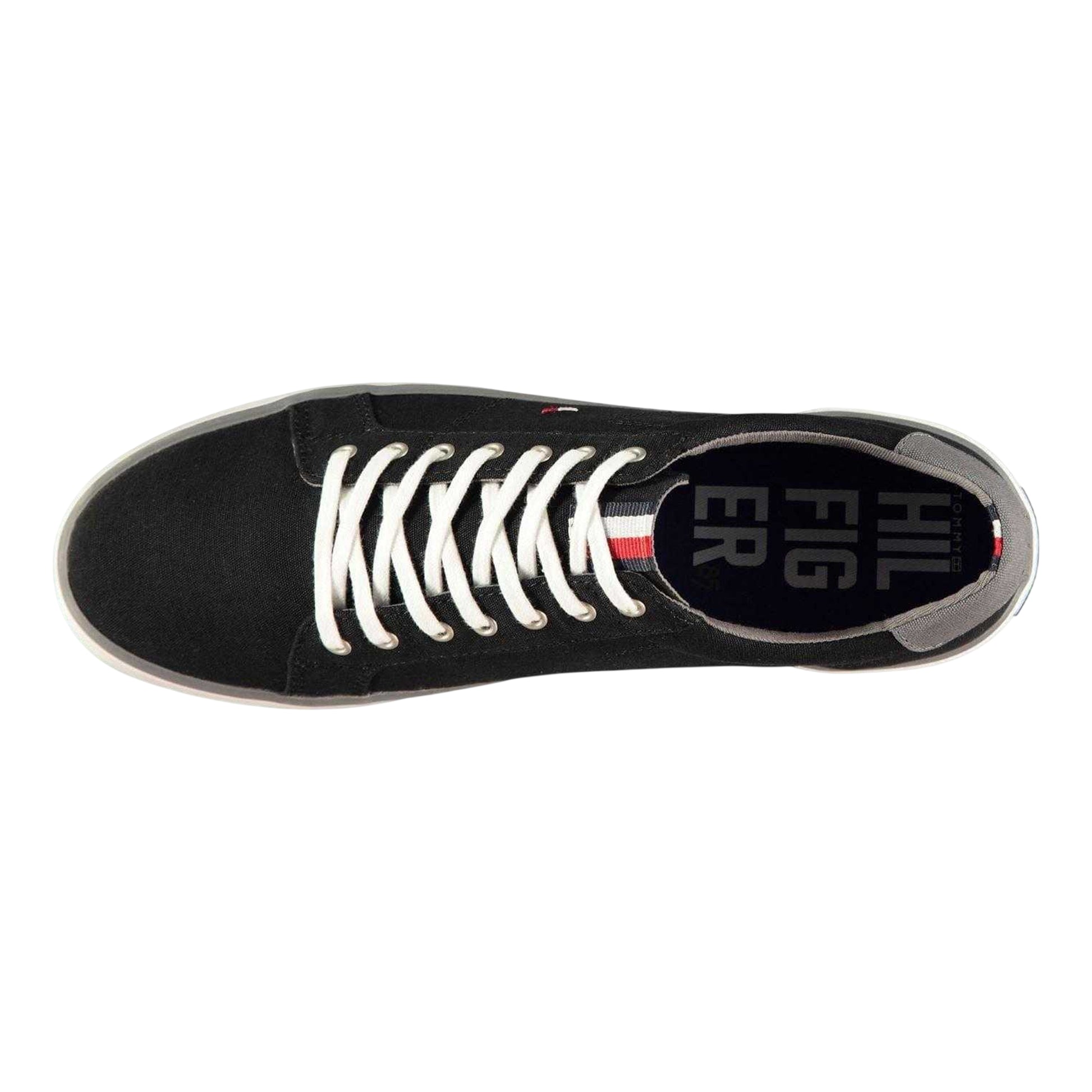Black-White - Back - Tommy Hilfiger Mens Harlow 1D Flag Logo Trainers