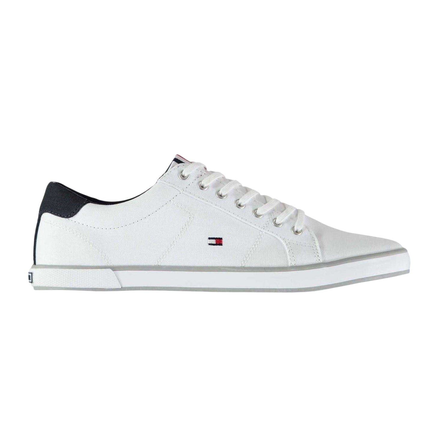 White - Front - Tommy Hilfiger Mens Harlow 1D Flag Logo Trainers