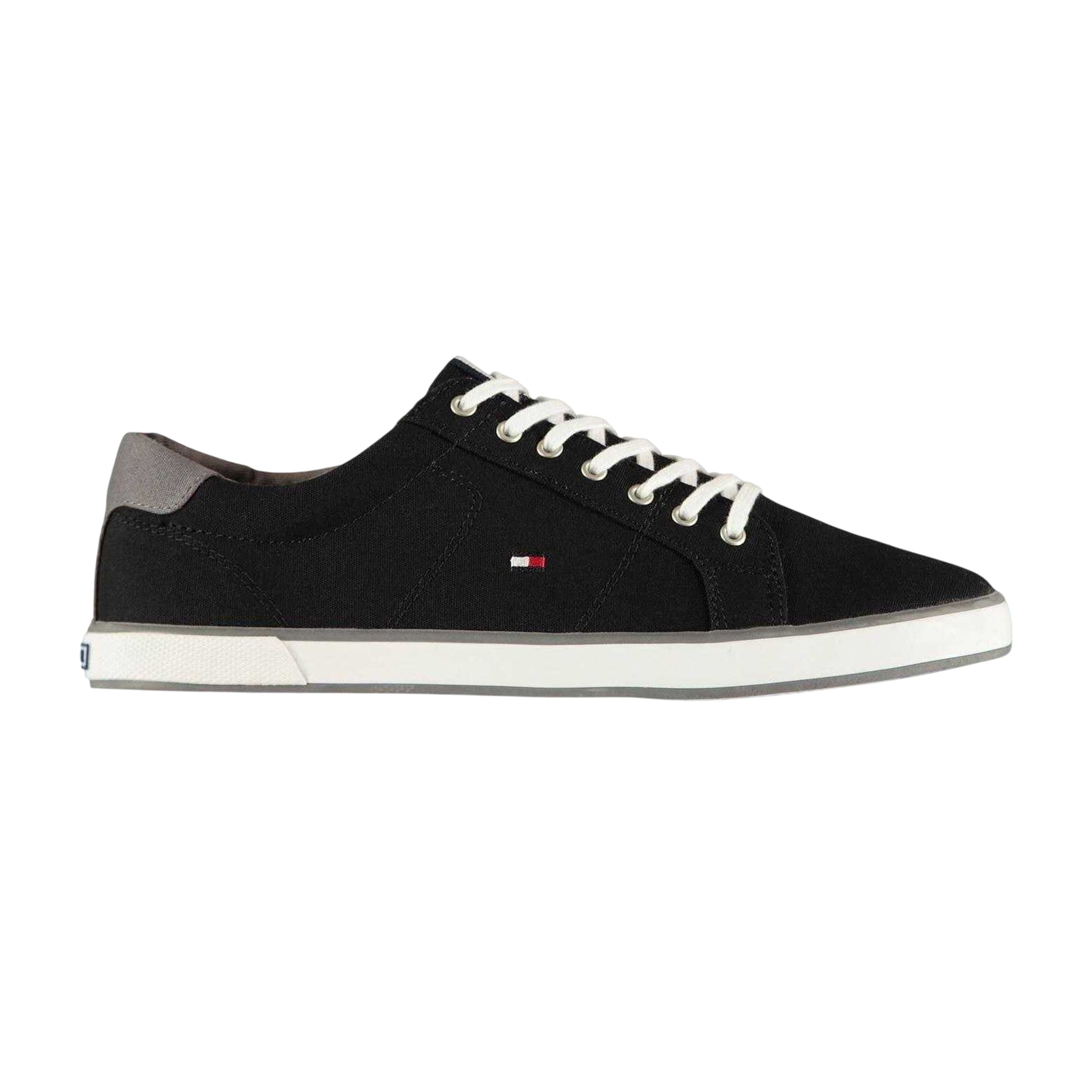 Black-White - Front - Tommy Hilfiger Mens Harlow 1D Flag Logo Trainers