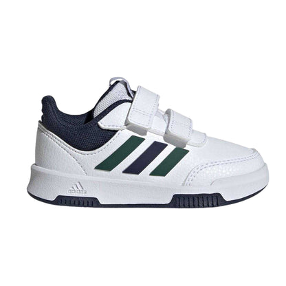 White-Navy - Front - Adidas Baby Boys Tensaur Flat Trainers