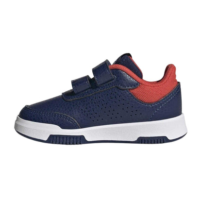 Navy-Red - Side - Adidas Baby Boys Tensaur Flat Trainers