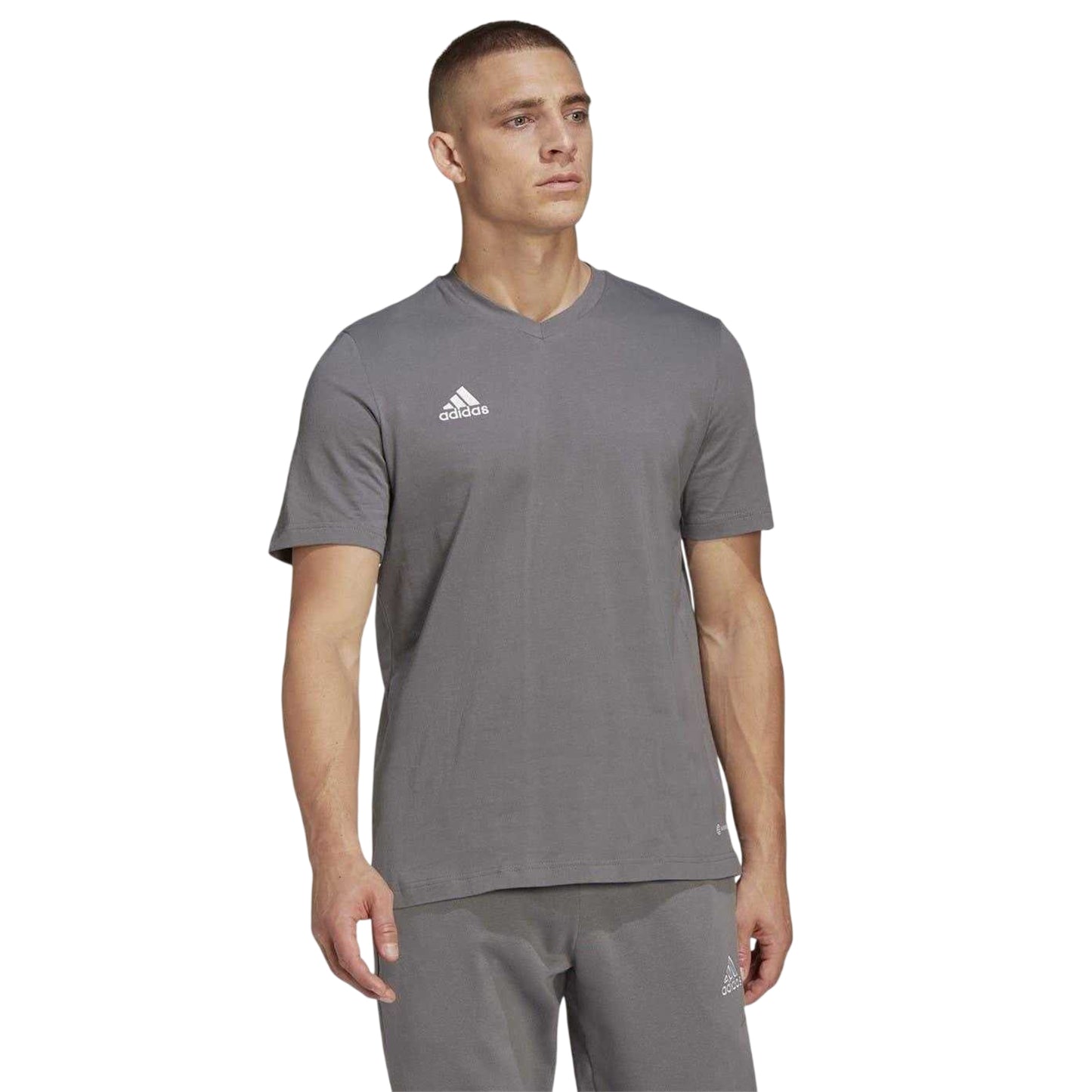 Grey - Side - Adidas Mens Entrada 22 T-Shirt