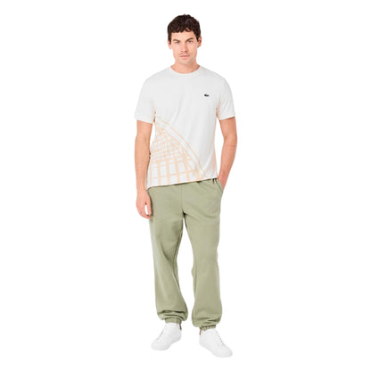 White-Green - Lifestyle - Lacoste Mens Powercourt Leather Flat Trainers