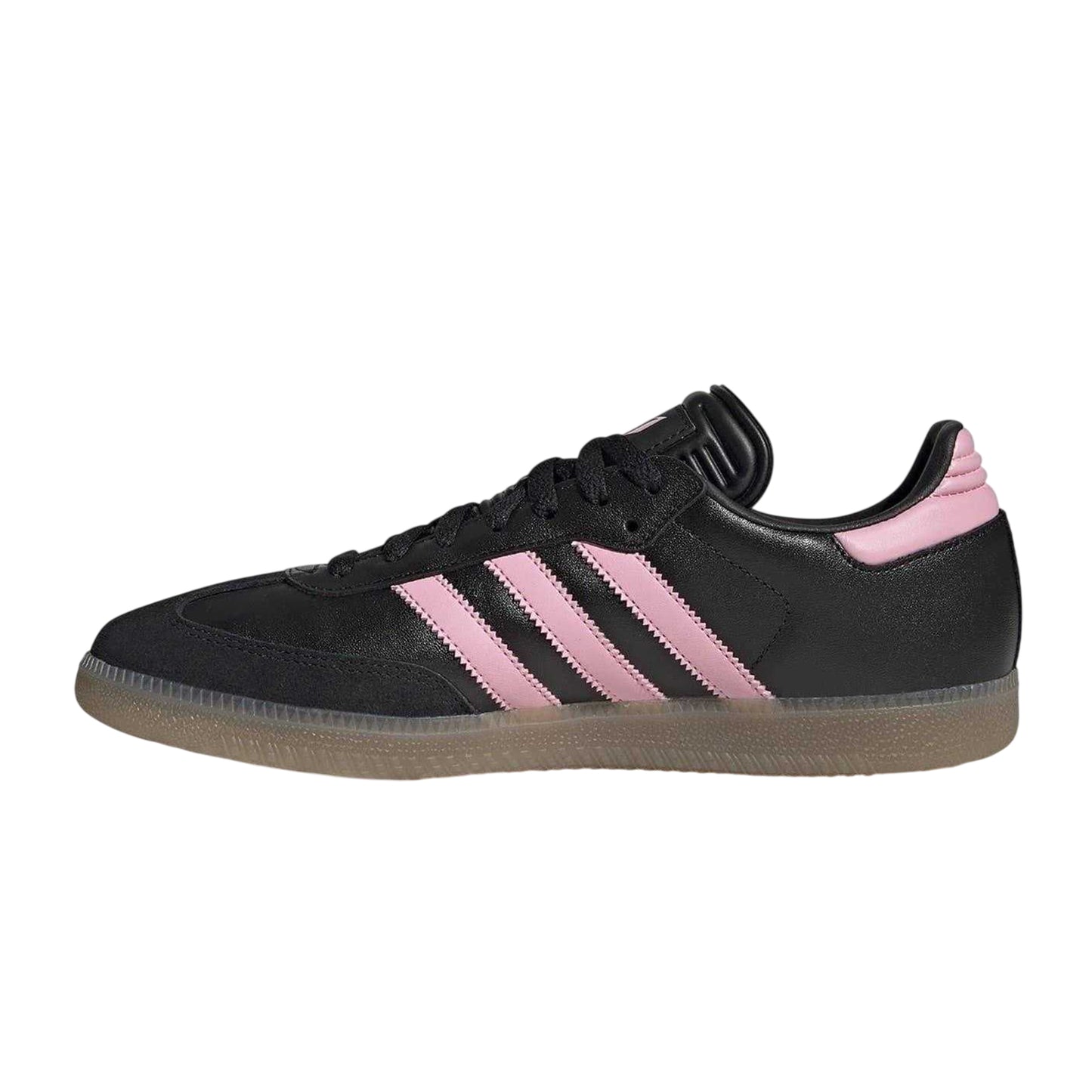 Black-Pink-Gum - Side - Adidas Womens-Ladies Messi Leather Trainers