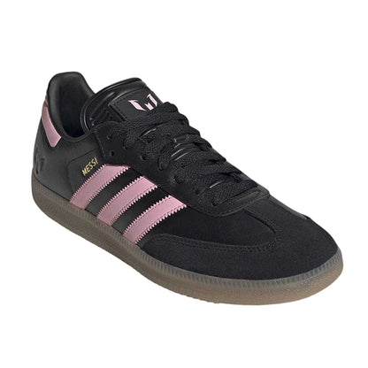 Black-Pink-Gum - Lifestyle - Adidas Womens-Ladies Messi Leather Trainers