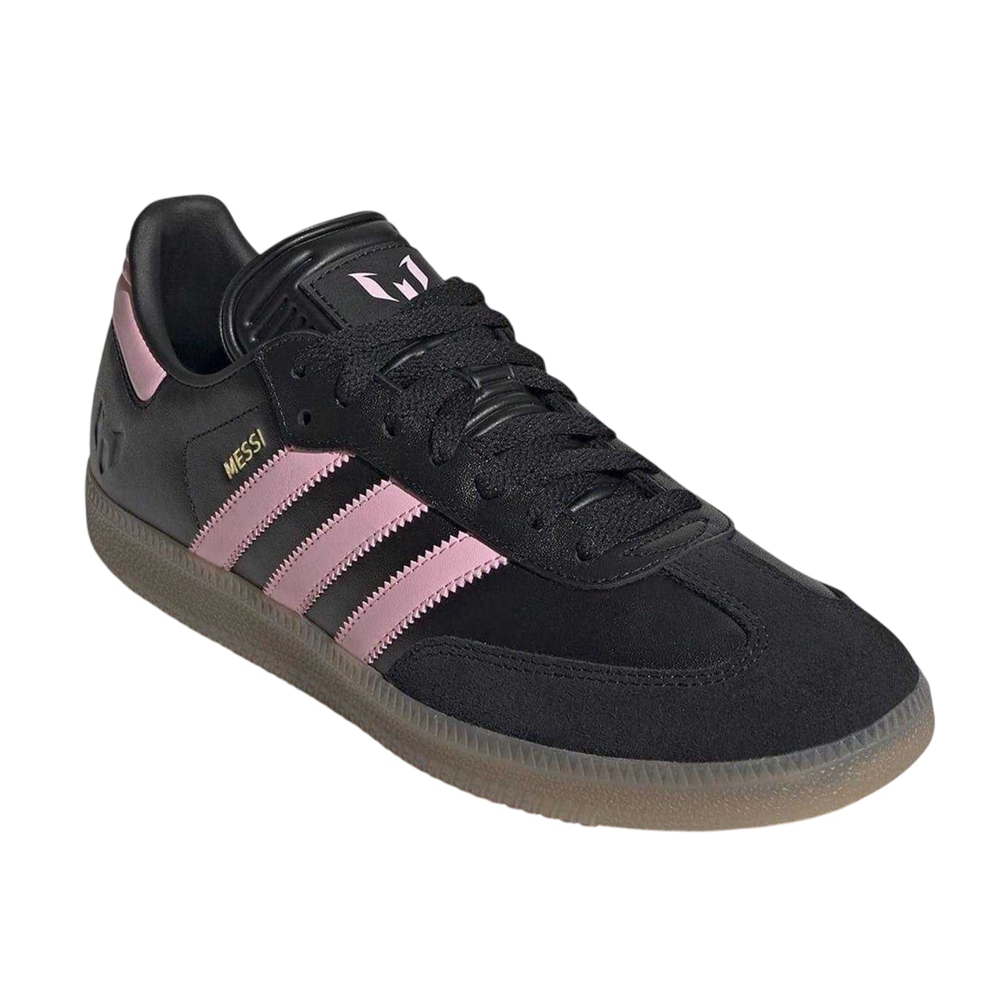 Black-Pink-Gum - Lifestyle - Adidas Womens-Ladies Messi Leather Trainers