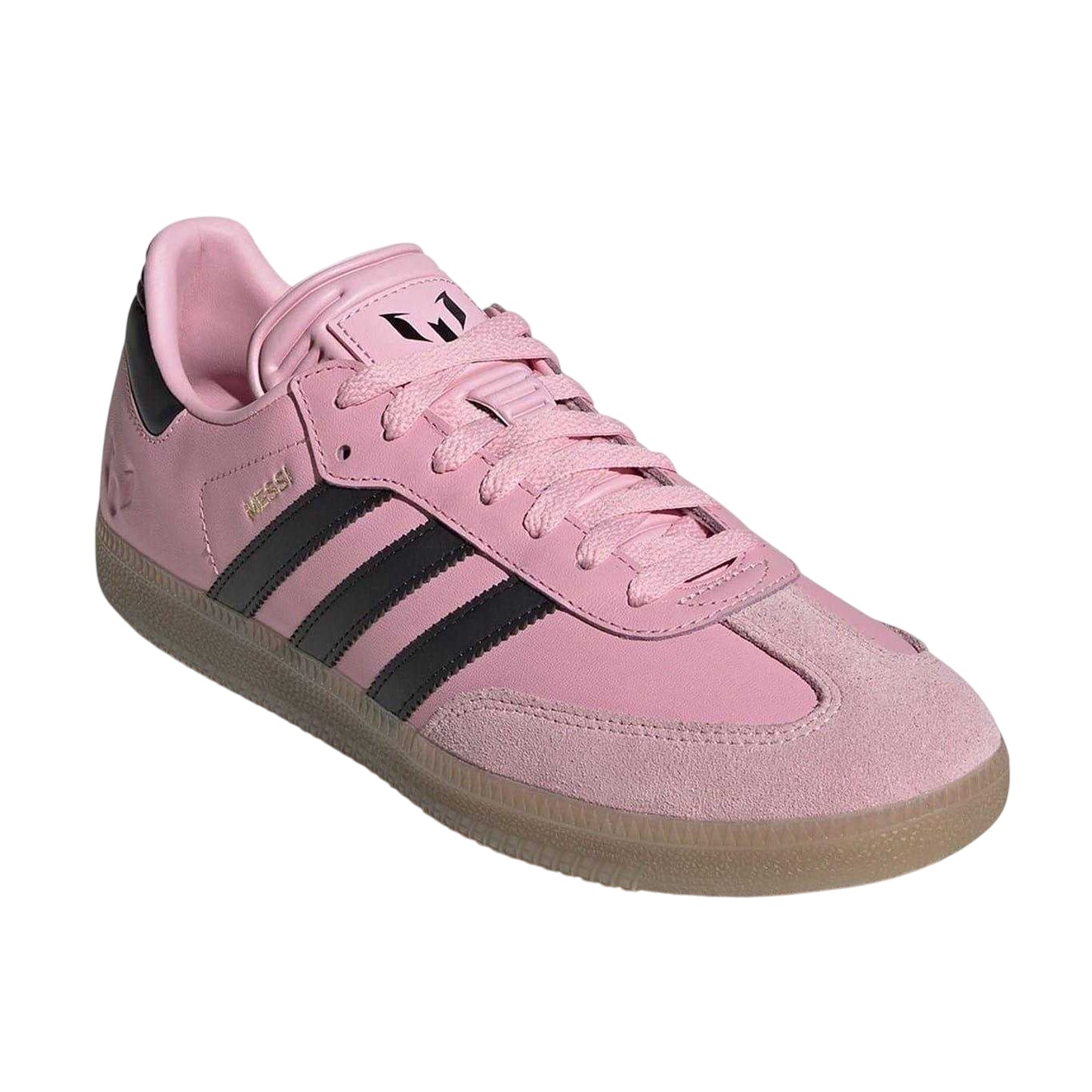 Pink-Black-Gum - Lifestyle - Adidas Womens-Ladies Messi Leather Trainers