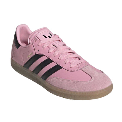 Pink-Black-Gum - Lifestyle - Adidas Womens-Ladies Messi Leather Trainers