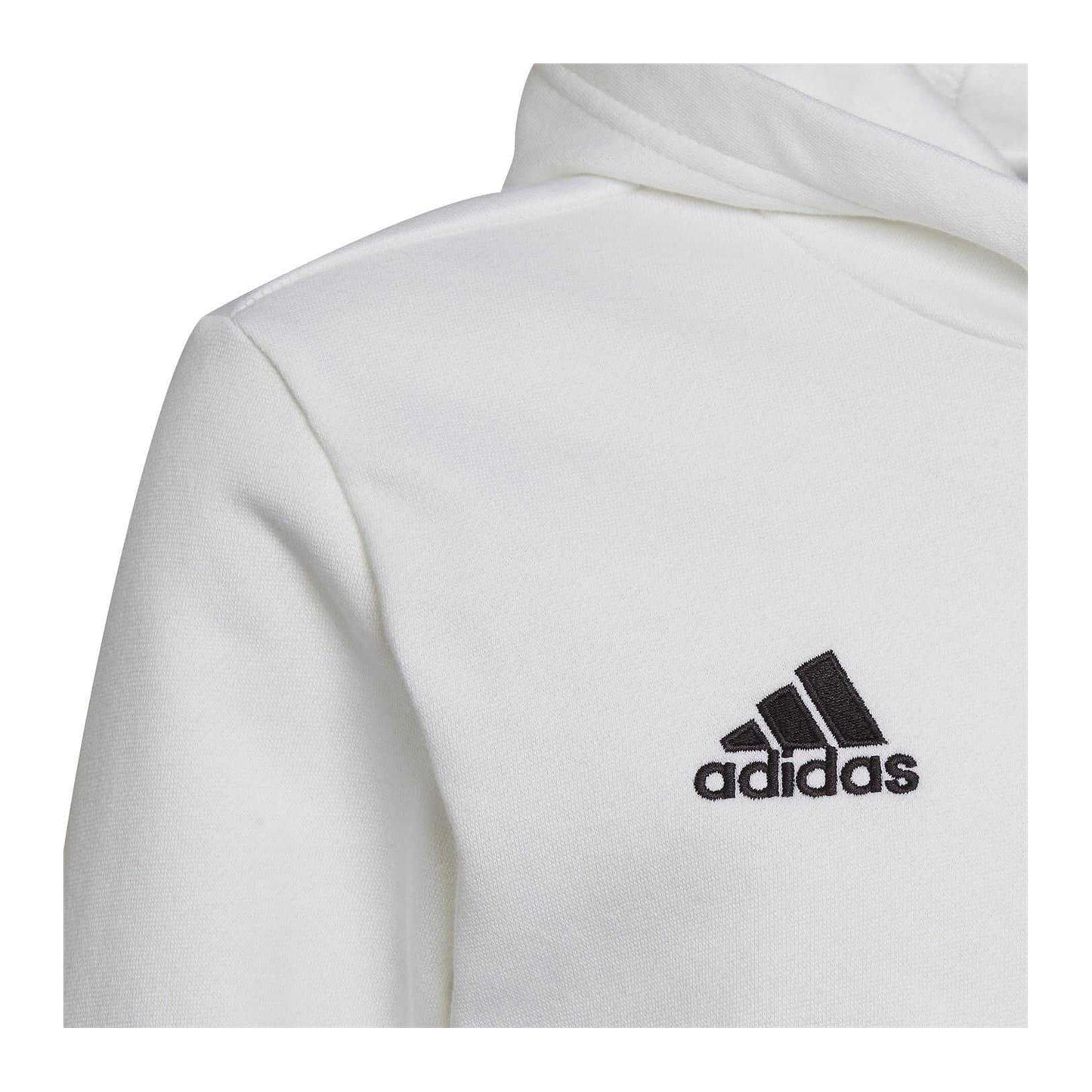 White-Black - Side - Adidas Childrens-Kids Entrada 22 Hoodie
