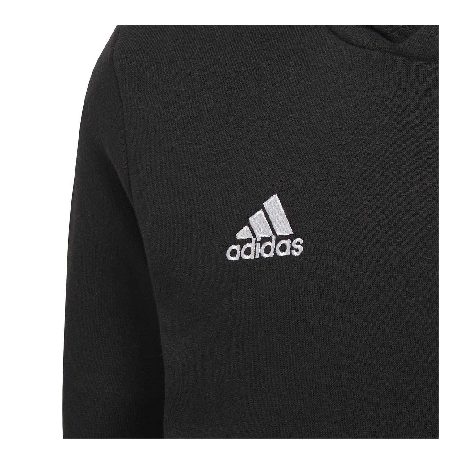 Black - Side - Adidas Childrens-Kids Entrada 22 Hoodie