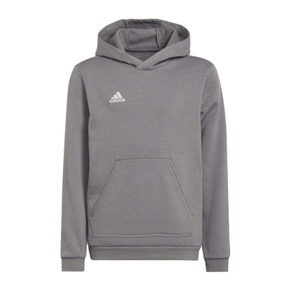 Grey - Front - Adidas Childrens-Kids Entrada 22 Hoodie
