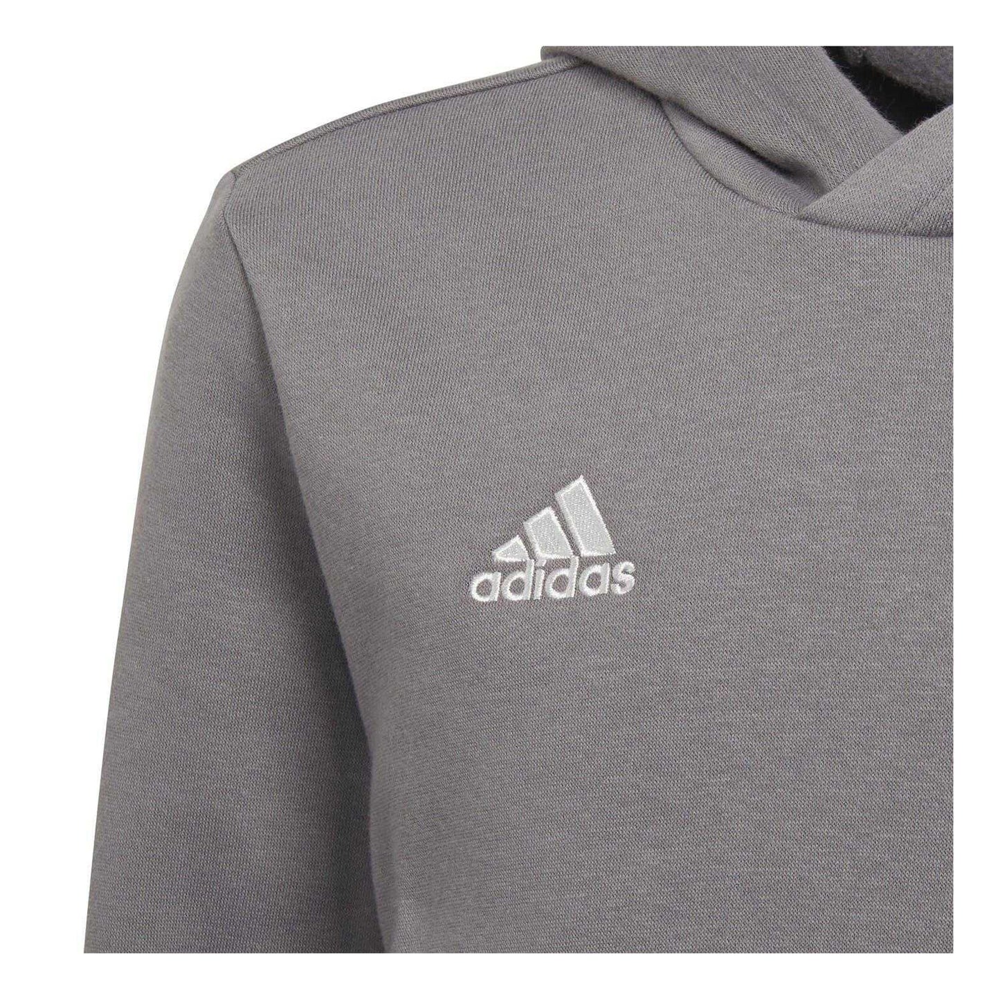 Grey - Side - Adidas Childrens-Kids Entrada 22 Hoodie