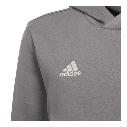 Grey - Side - Adidas Childrens-Kids Entrada 22 Hoodie