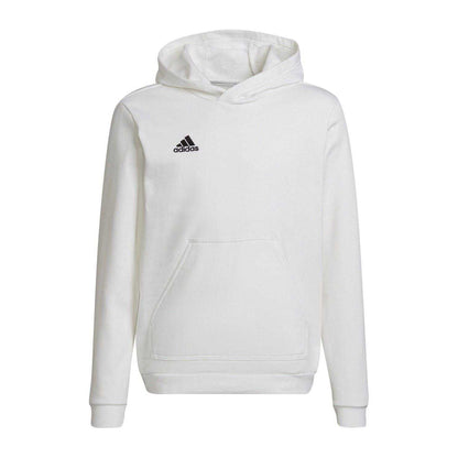 White-Black - Front - Adidas Childrens-Kids Entrada 22 Hoodie