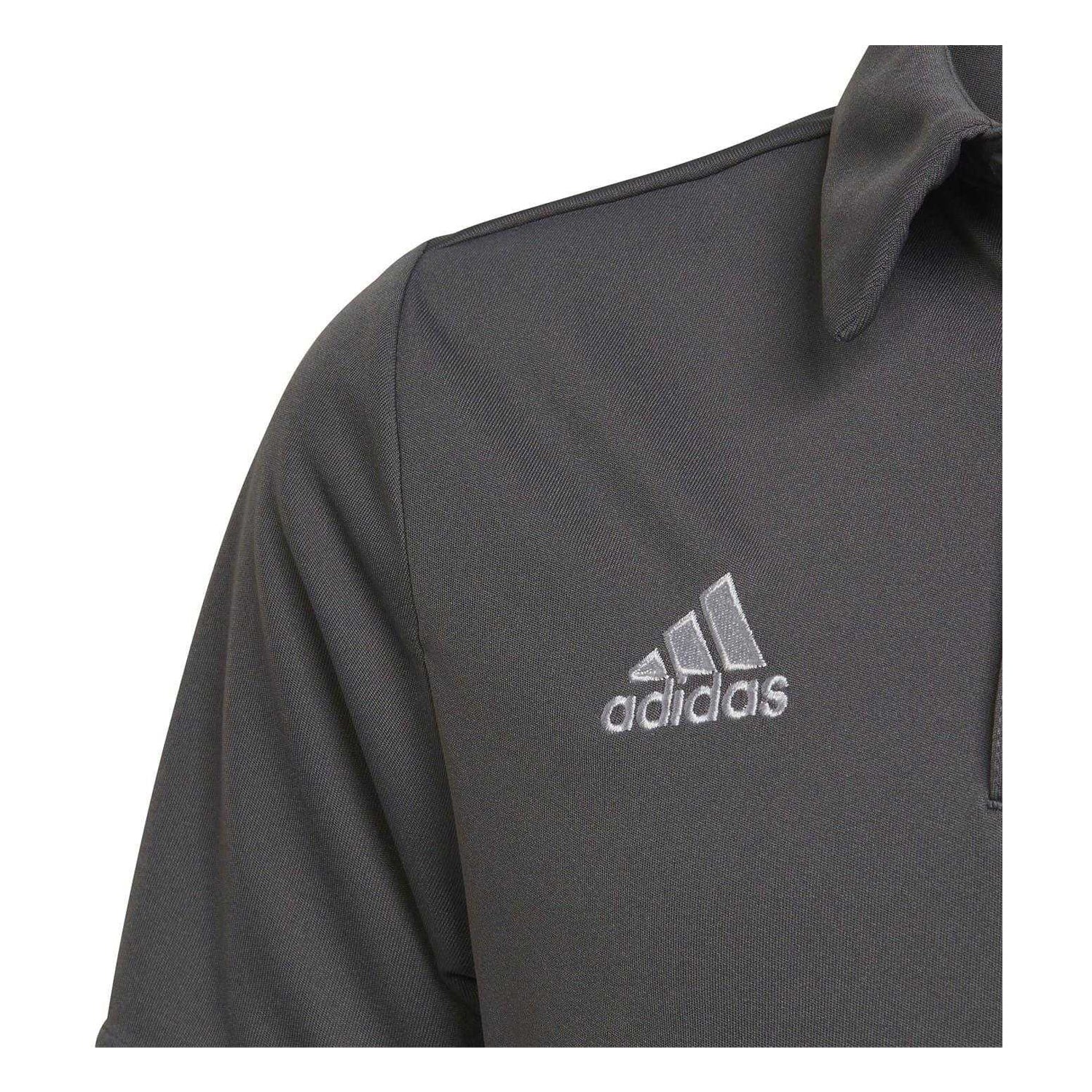 Grey - Side - Adidas Childrens-Kids Entrada 22 Polo Shirt