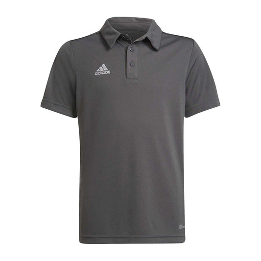 Grey - Front - Adidas Childrens-Kids Entrada 22 Polo Shirt