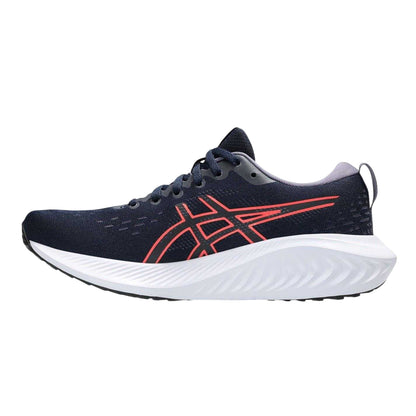 Navy-Coral - Side - Asics Womens-Ladies Gel Excite Cushioned Trainers
