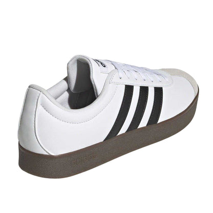White-Black-Gum - Back - Adidas Womens-Ladies 3 Stripes Synthetic Trainers