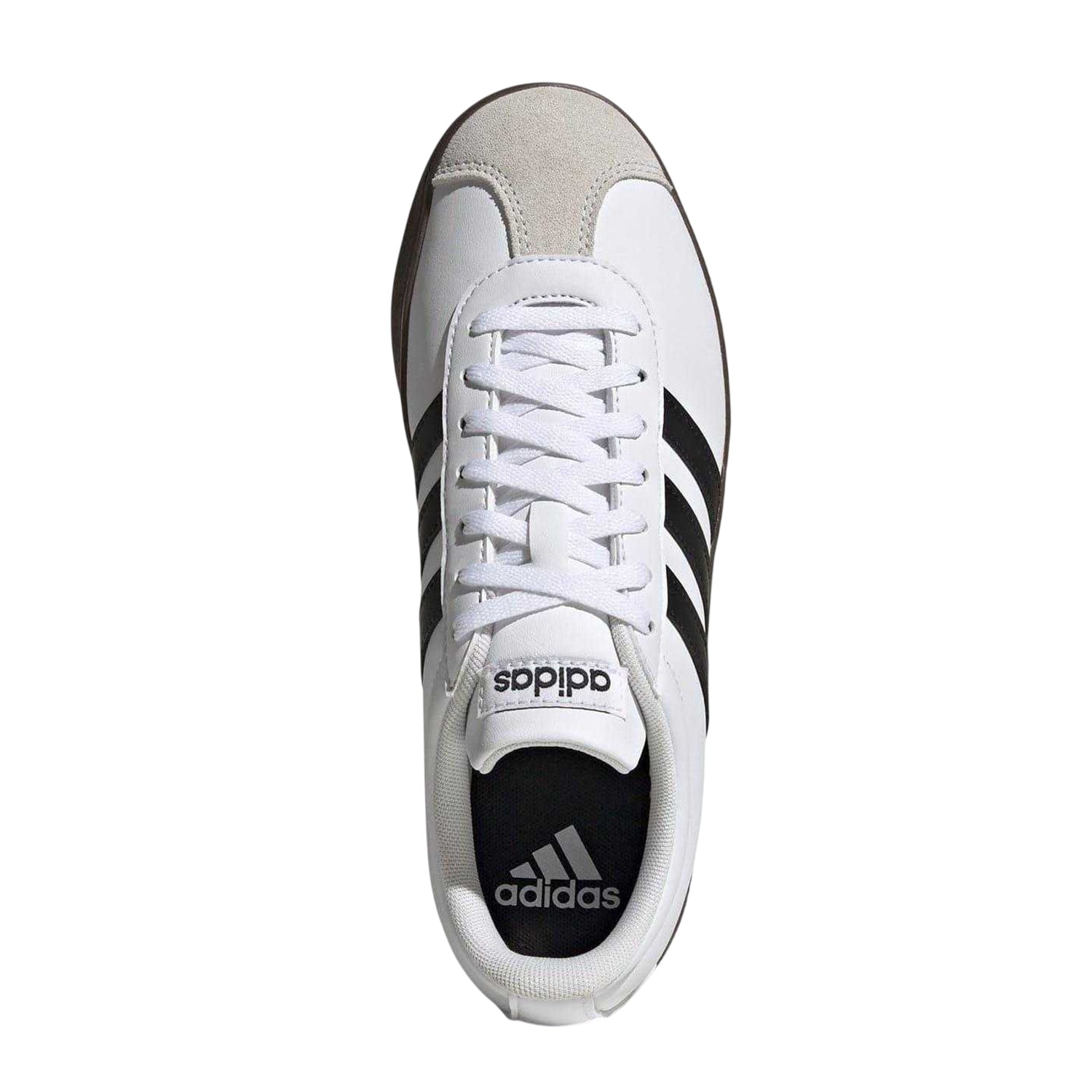 White-Black-Gum - Lifestyle - Adidas Womens-Ladies 3 Stripes Synthetic Trainers