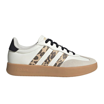 White-Leopard - Front - Adidas Womens-Ladies 3 Stripes Synthetic Trainers