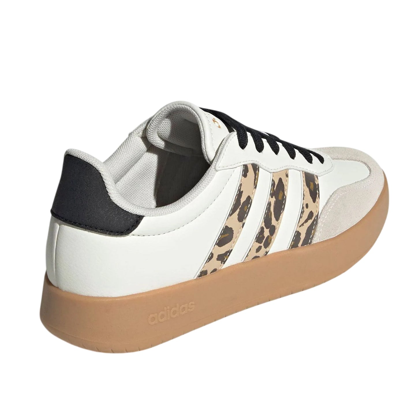 White-Leopard - Back - Adidas Womens-Ladies 3 Stripes Synthetic Trainers