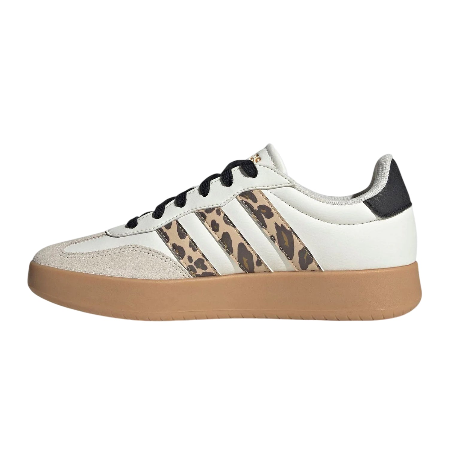 White-Leopard - Side - Adidas Womens-Ladies 3 Stripes Synthetic Trainers