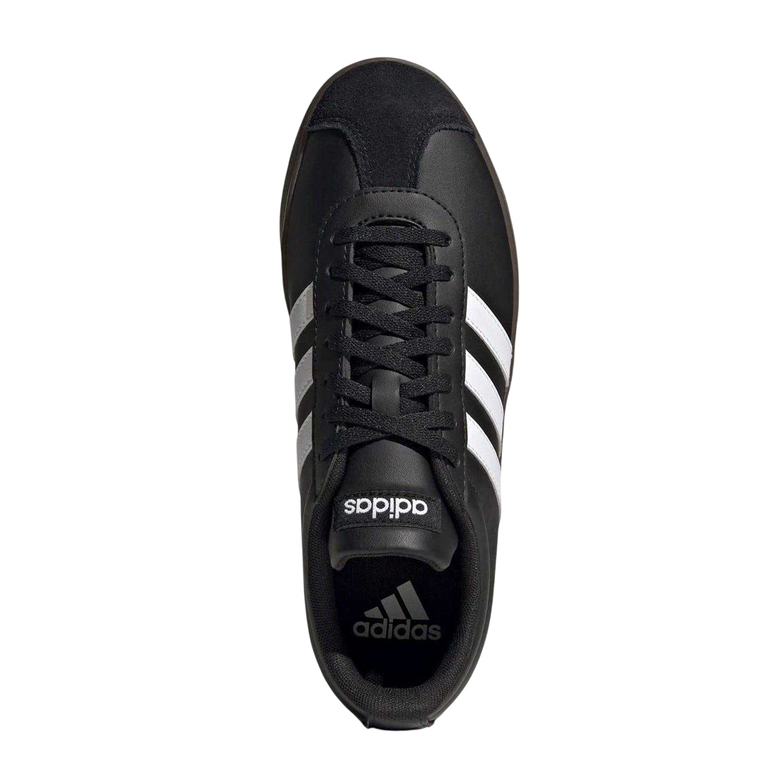 Black-White-Gum - Lifestyle - Adidas Womens-Ladies 3 Stripes Synthetic Trainers