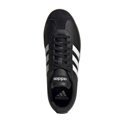 Black-White-Gum - Lifestyle - Adidas Womens-Ladies 3 Stripes Synthetic Trainers