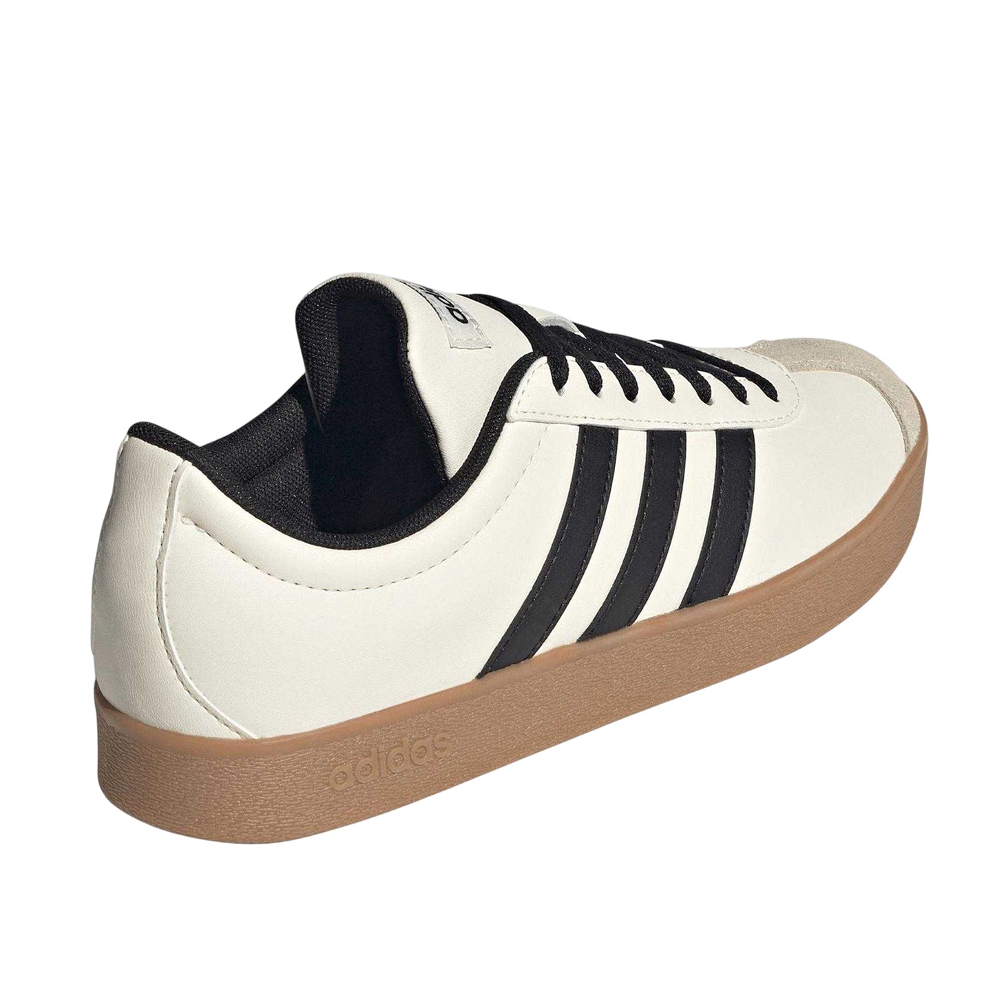 Off White-Gum - Back - Adidas Womens-Ladies 3 Stripes Synthetic Trainers