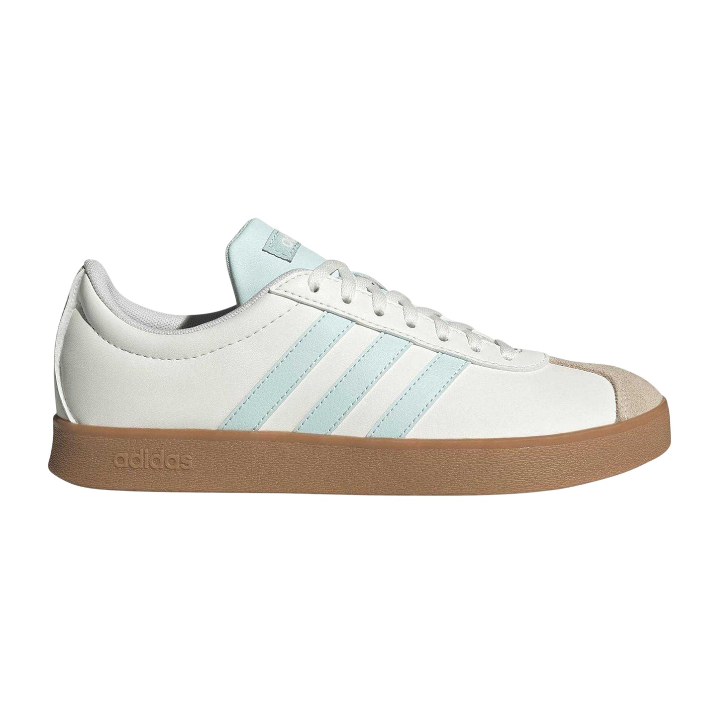 White - Front - Adidas Womens-Ladies 3 Stripes Synthetic Trainers