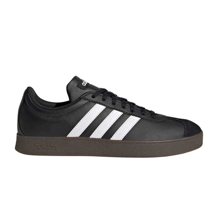 Black-White-Gum - Front - Adidas Womens-Ladies 3 Stripes Synthetic Trainers